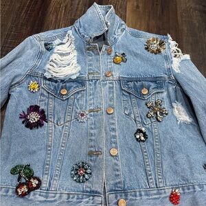 Sunset + Spring embellished jeans jacket